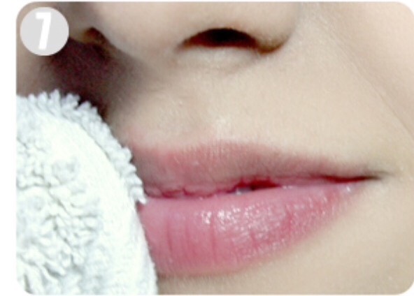Once you're done make sure you wash off you lips and pat them dry with a towel to take off any extra dead skin
