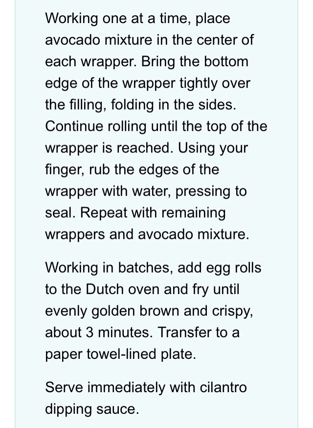 " Delicious Avocado Egg Rolls"😋