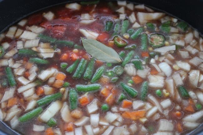 Add all ingredients (except salt and pepper) to slow cooker and cook on low for 8 hours.