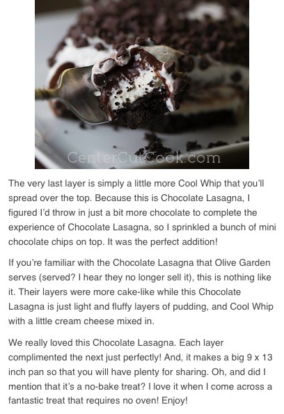 Chocolate Lasagna! 