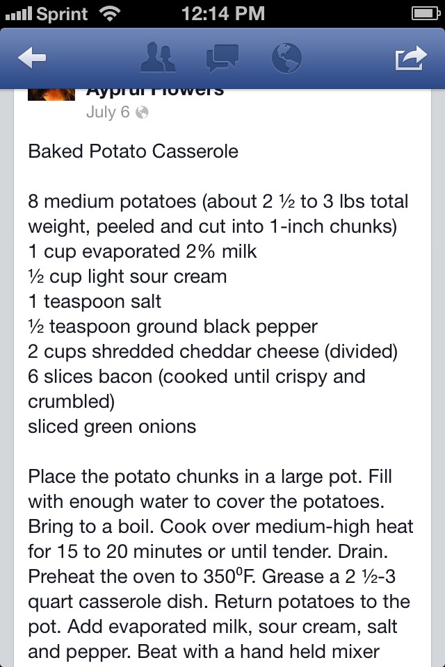 Bake Potato Casserole 