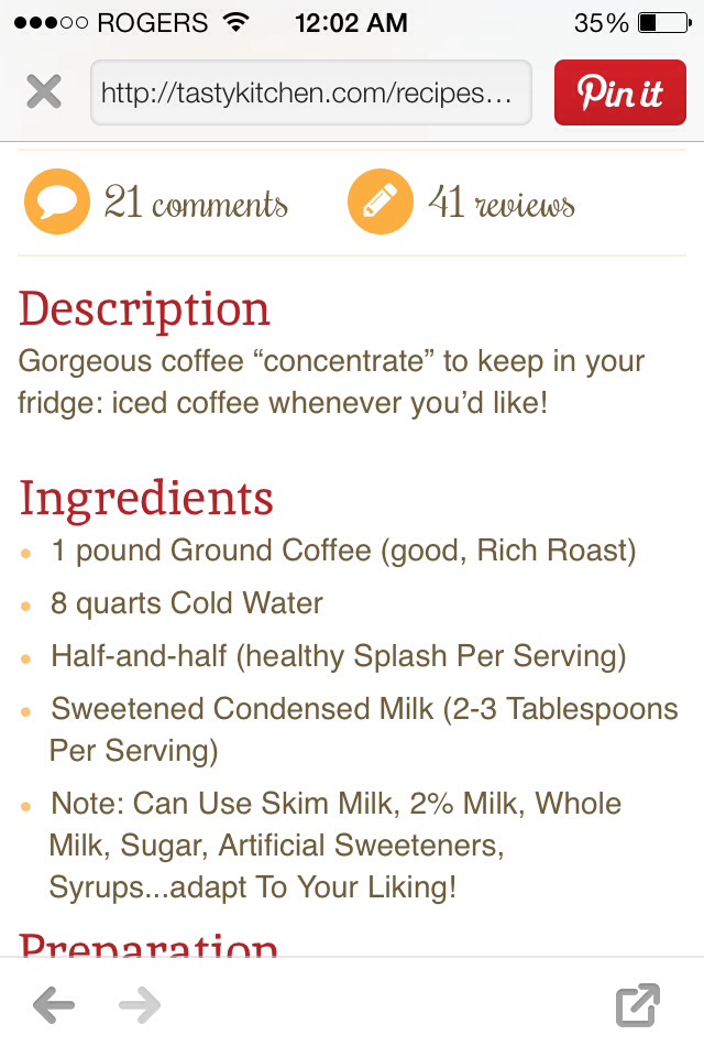 Perfect Iced Coffee!