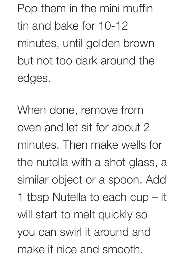 Nutella Cookie Cups 