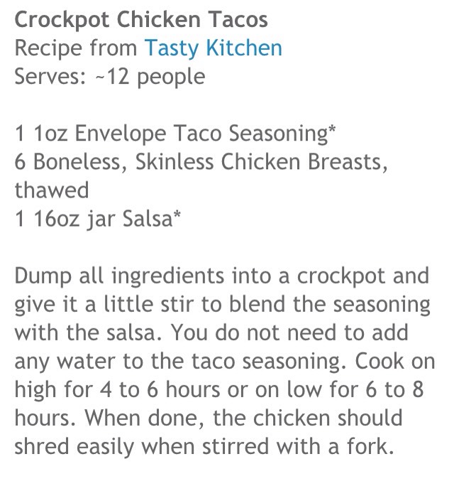 3 Ingredient Crock Pot Chicken Tacos