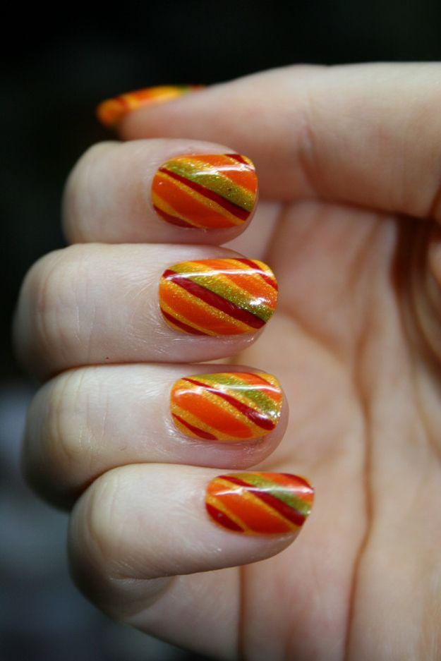 So Pretty Fall Nail Art #fallnails