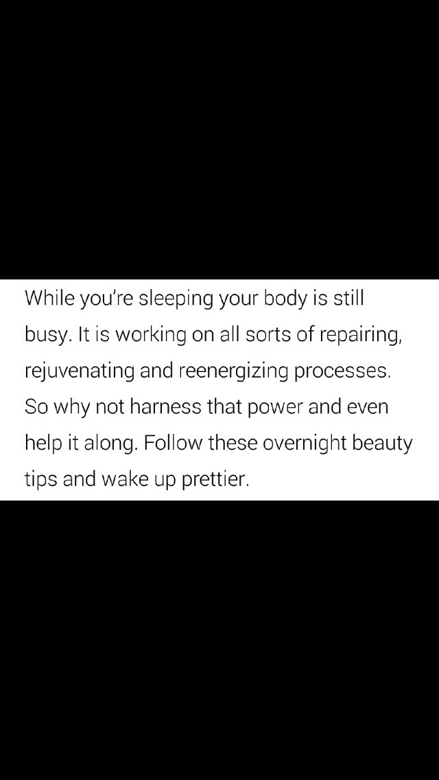 Overnight Beauty Tips! ✨