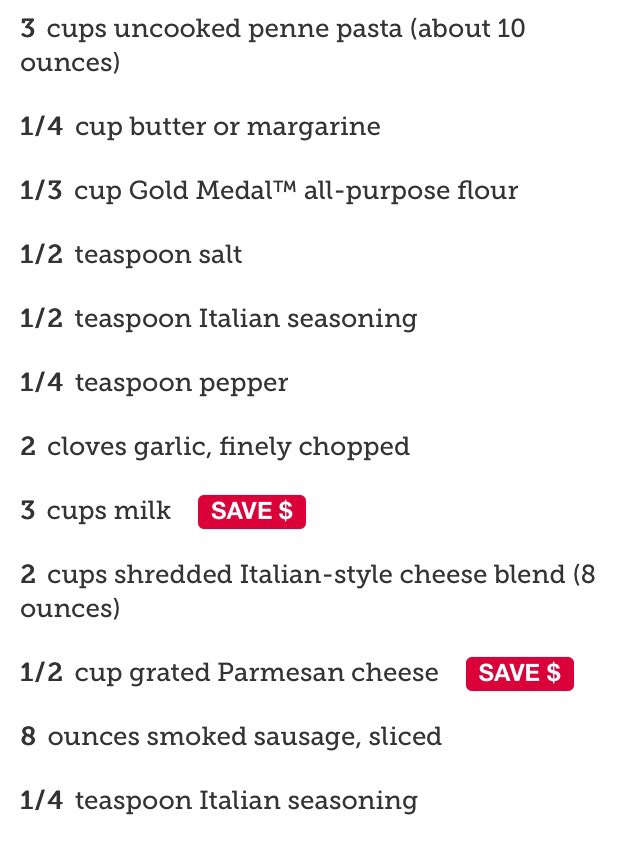 Cheesy Sausage And Penne Casserole 