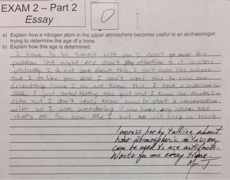 Funny Test Answers
