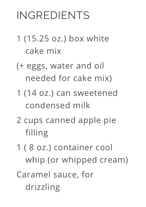 Caramelized Apple Poke Cake