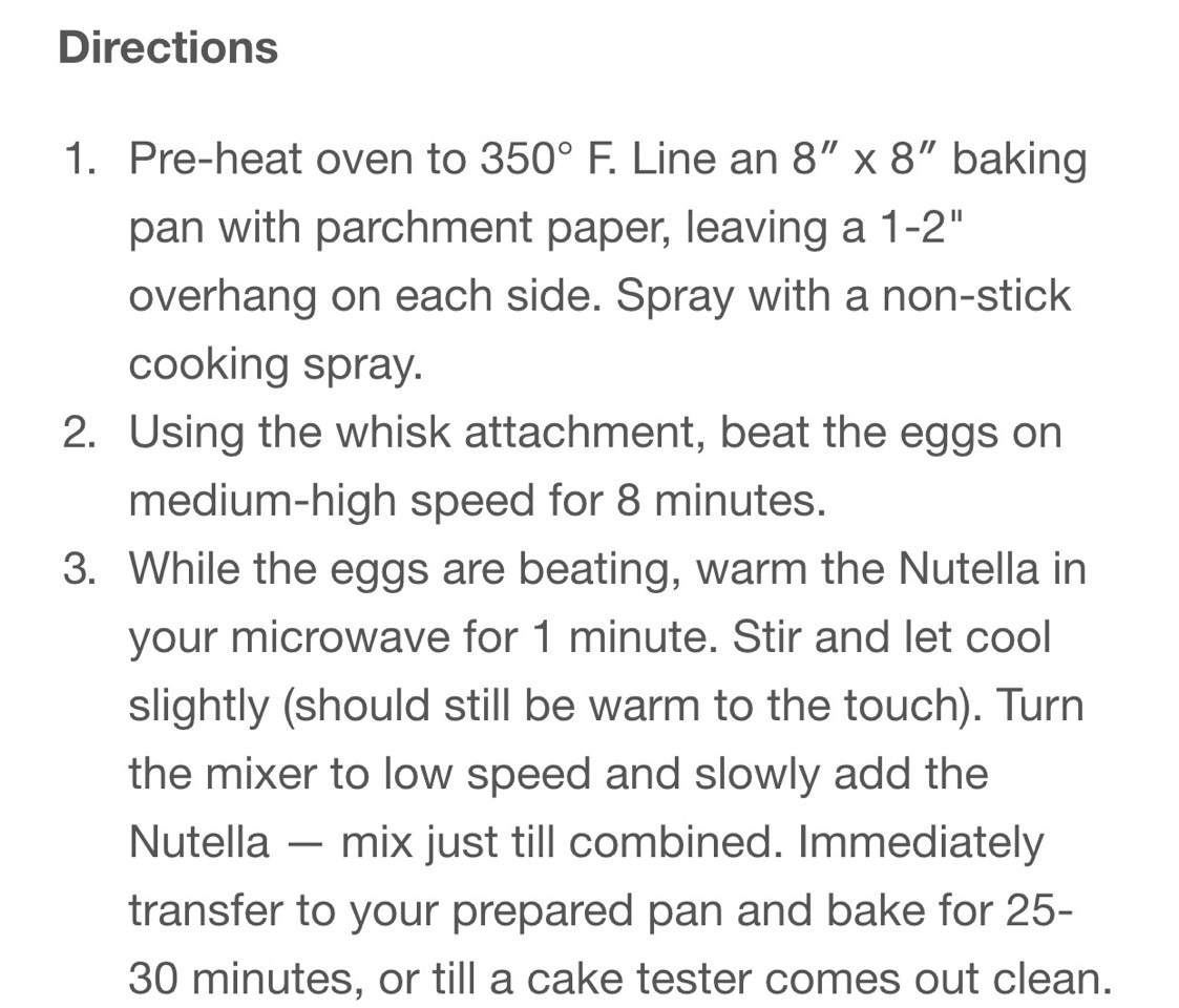 2 Ingredients Nutella Brownies. π«