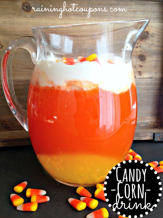 5. Candy Corn Punch
For those of you who can't stand hot drinks, or you live somewhere where it is very hot year round, this is the perfect fall drink for you!