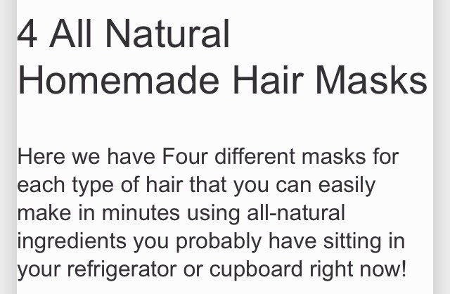 4 All Natural Homemade Hair Masks 😍