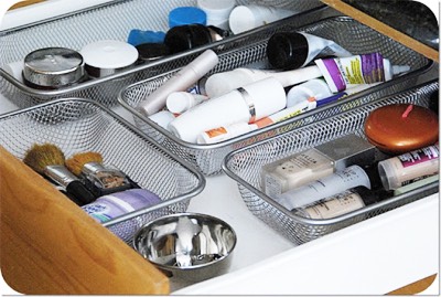 This smart idea comes from my friend Jen at Tater Tots & Jello. So simple, but so effective! This velcro trick would work great in any type of a drawer – from your office, to your kitchen to your craft room!