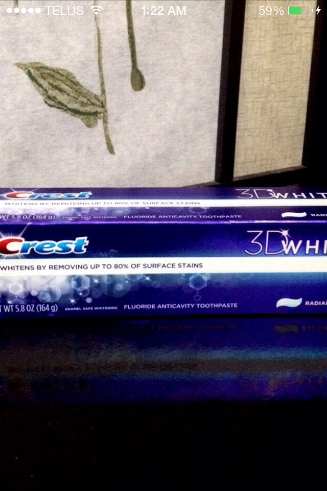 Then brush your teeth with any whitening toothpaste  