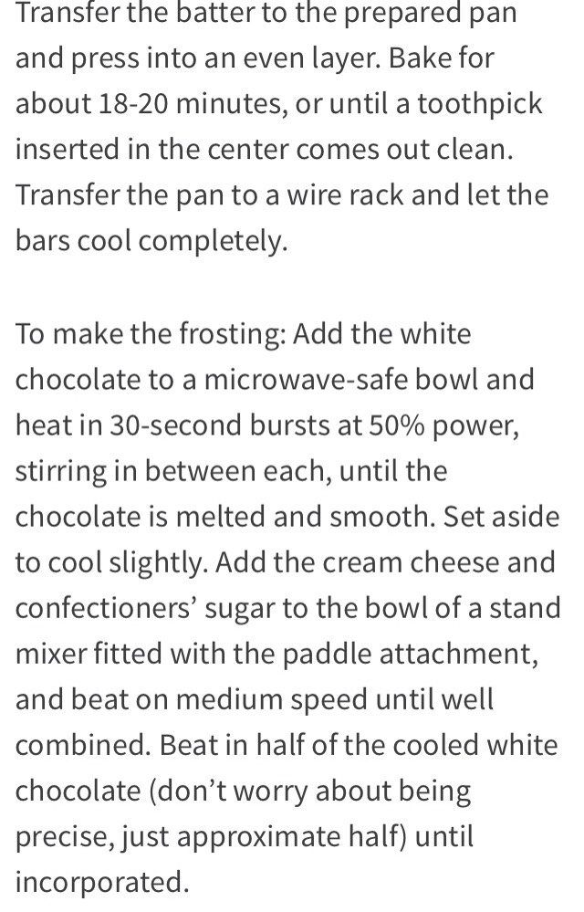 White Chocolate Cranberry Bars
