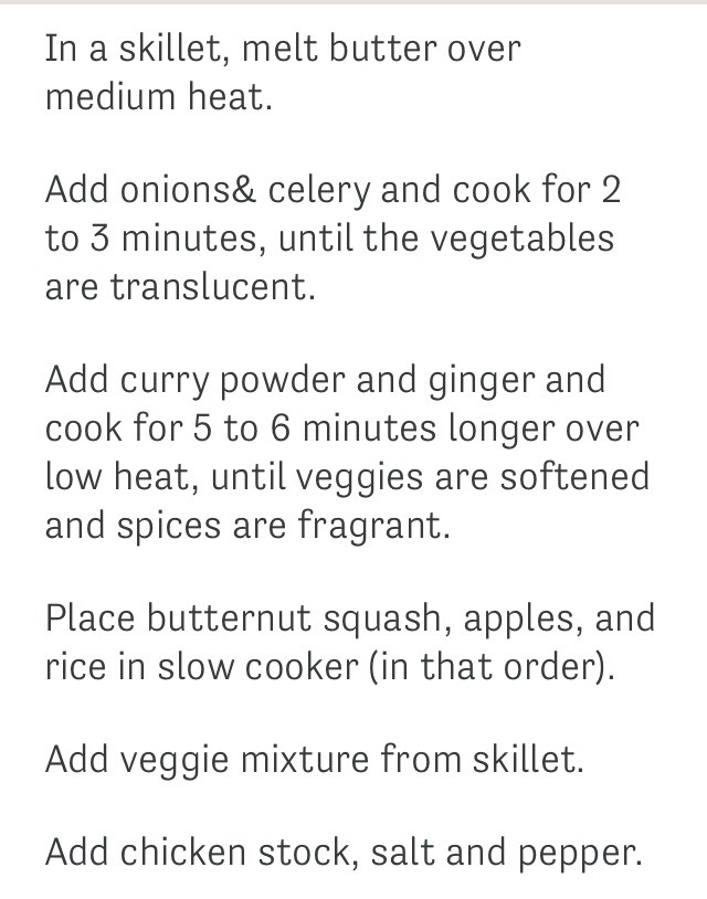 Curried Butternut Squash & Apple Soup - Crock Pot