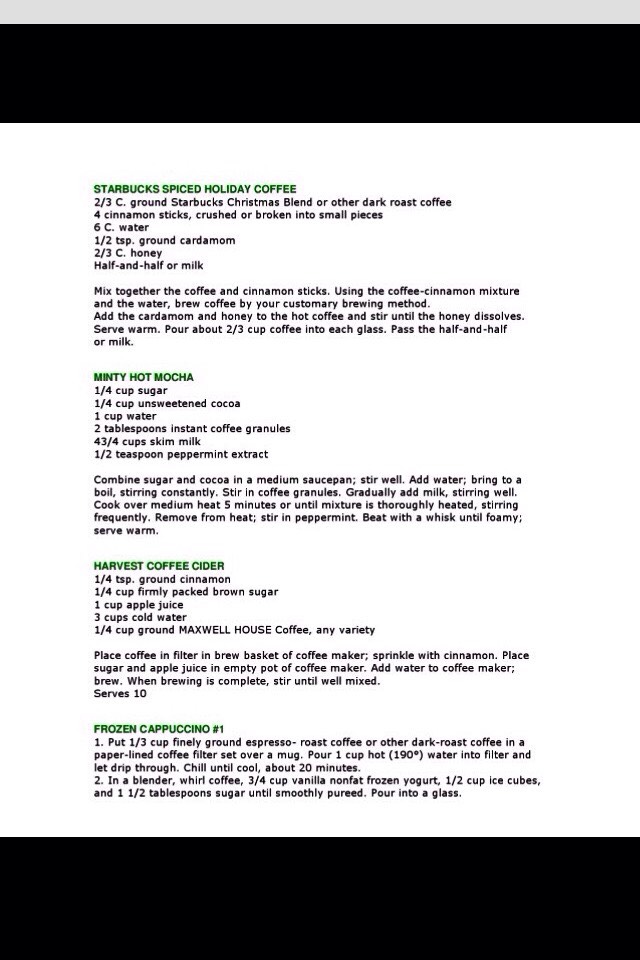 ALL STARBUCKS RECIPES😃😃. Don't Forget To Like👍