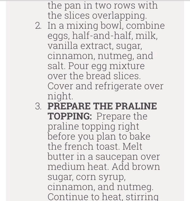 Overnight Prailine French Toast