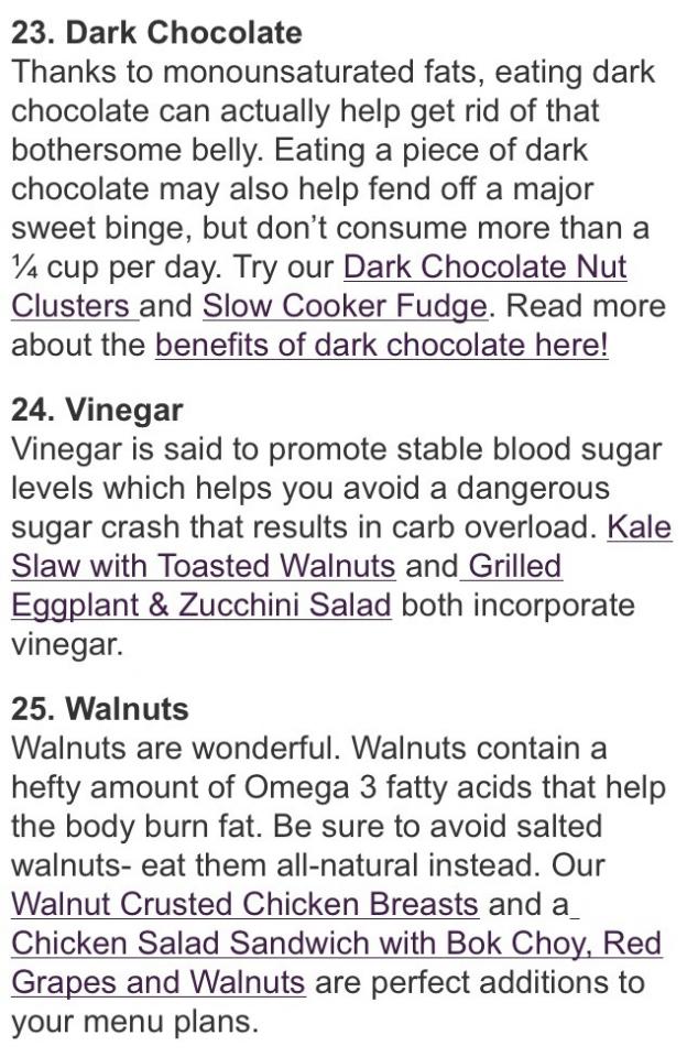Top 25 Flat Belly Foods!