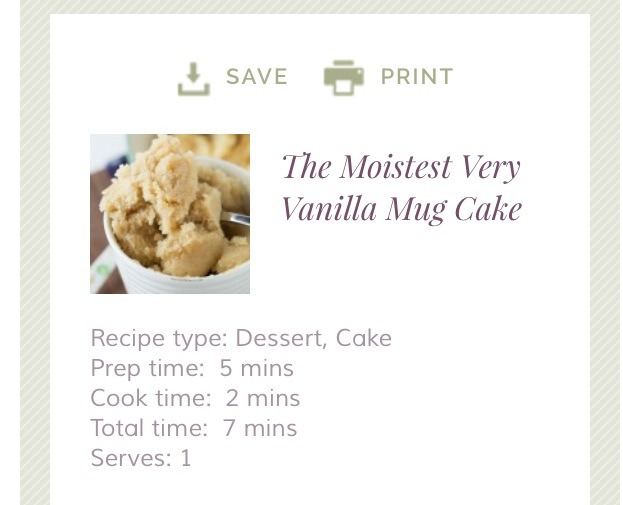 Very Vanilla Mug Cake 💕 So Moist And Delicious- And Easy!!