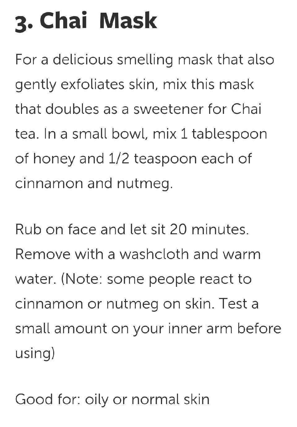 Simple Facial Masks Using Food
#springforward