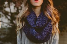 Chunky infinity scarves.