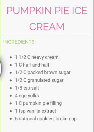 Pumpkin Pie Ice Cream!