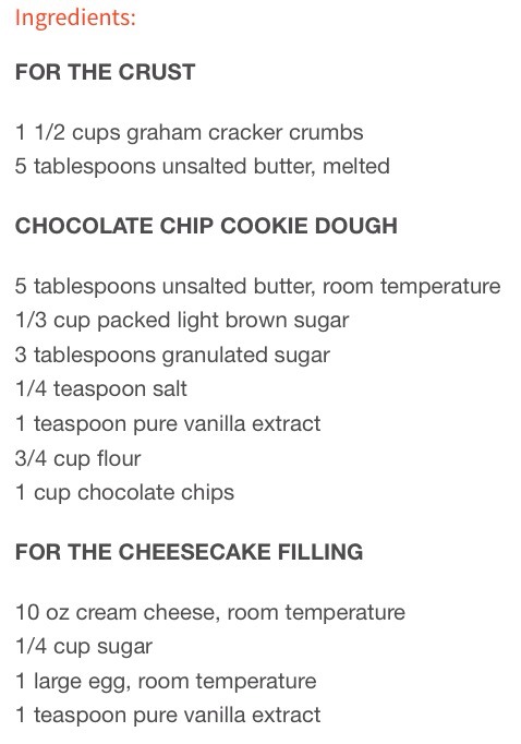 Chocolate Chip Cookie Dough Cheesecake Bars.