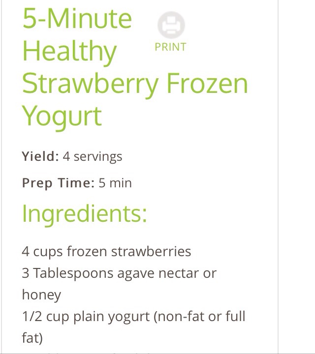 🍓5 Min Healthy Strawberry Frozen Yogurt🍓