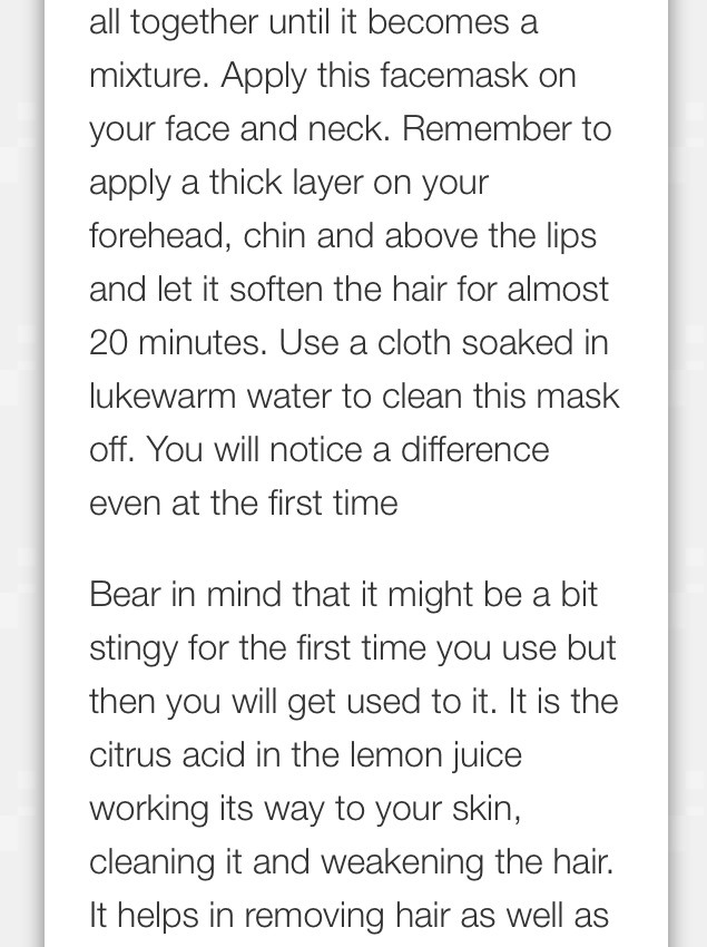 Honey Lemon Facial Hair Removal