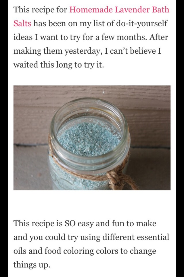 Homemade Lavender Bath Salts