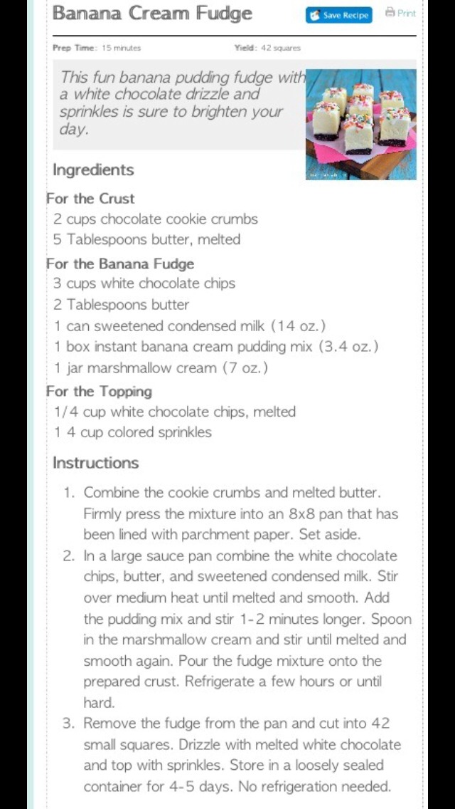 Banana Cream Fudge! 