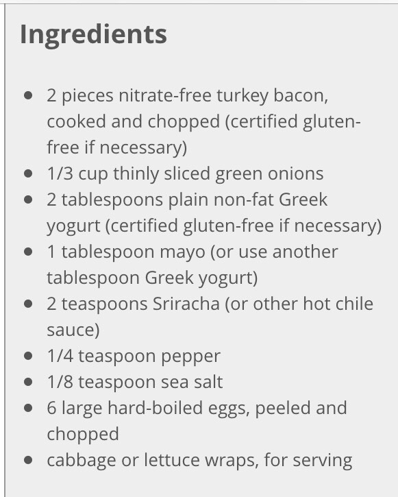 Spicy Bacon Egg Salad 