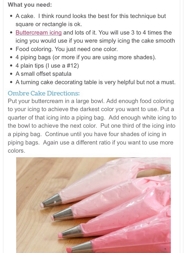 " Ombre Cake Tutorial"💖💖