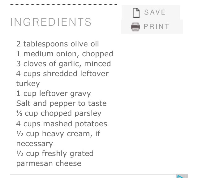 Turkey And Mashed Potatoes Casserole