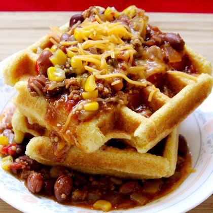 Waffle Iron Corn Bread

Corn bread and chili are fun, but the waffle iron makes it better.
