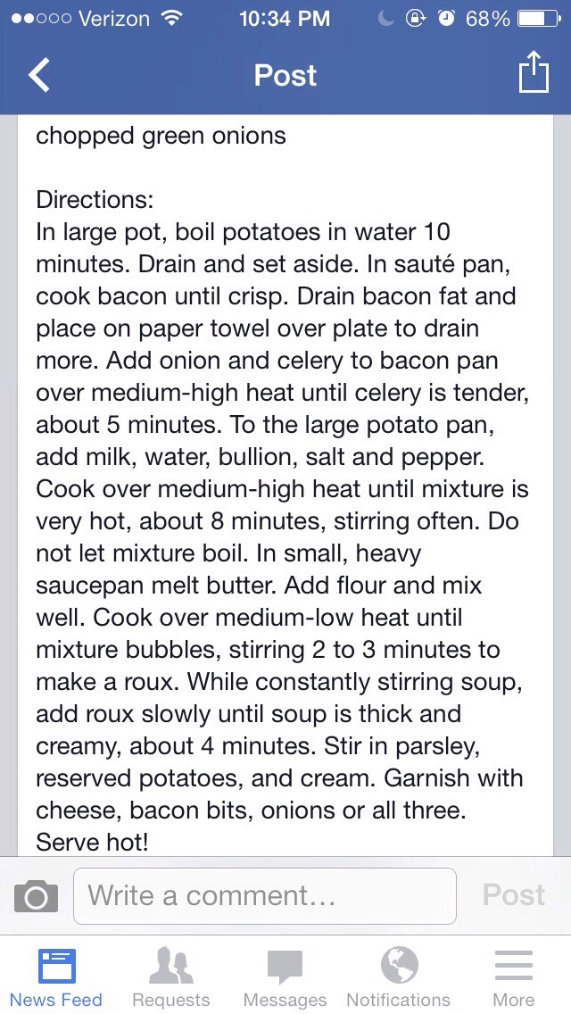 The Best Potato Soup Ever.