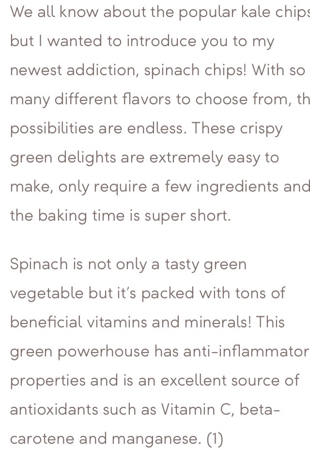 Spinach Chips Recipe
