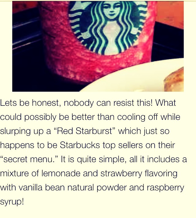 The top-secret menu at Starbucks 