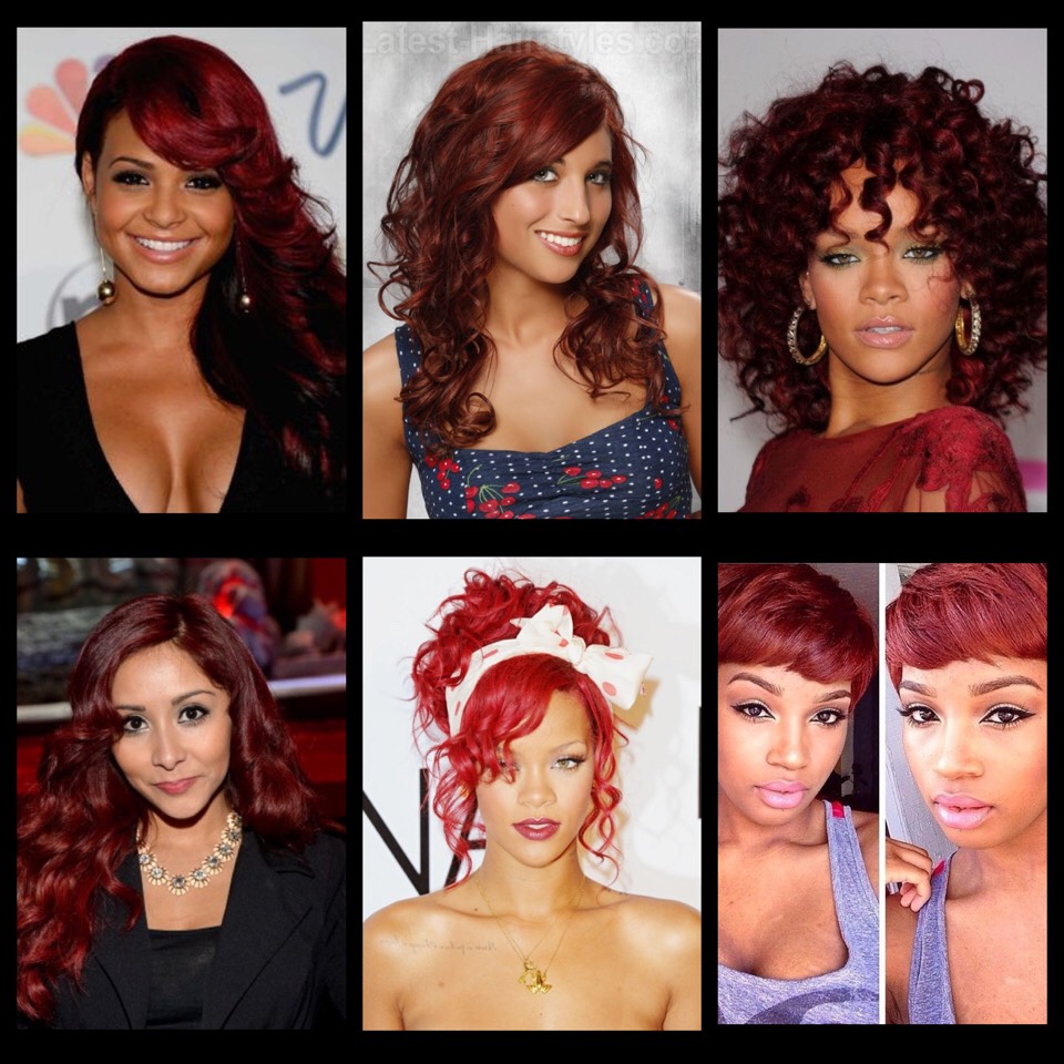 Red Hair Color for Dark Skin (and Burgundy)