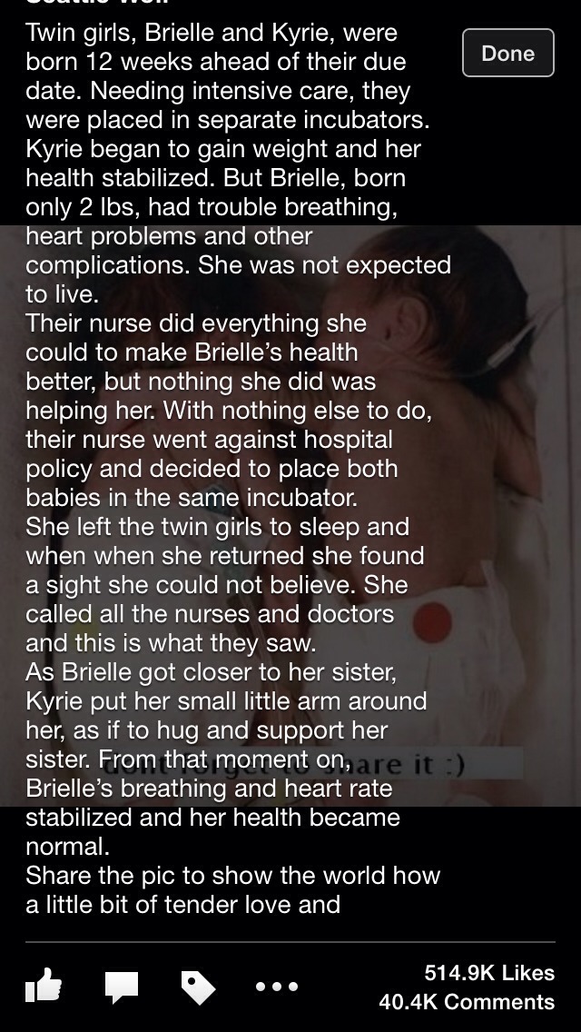 Sweet Story.... The POWER Of Touch!!