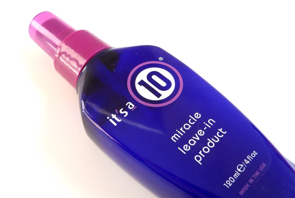 Once you have let your hair dry in the towel just enough so that it is still damp take it out of the towel and spray a leave in conditioner on it focusing on the ends and comb with a wide-tooth comb. (It's a 10 is a good one to use) 