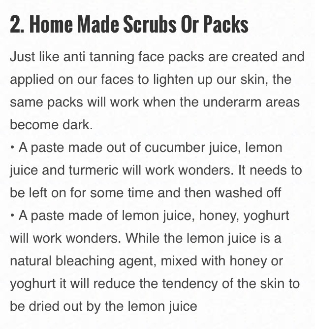 Get Rid Of Dark Underarms Naturally