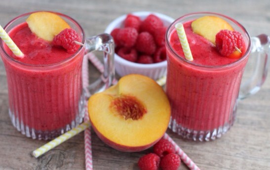 Frozen raspberry peach lemonade 