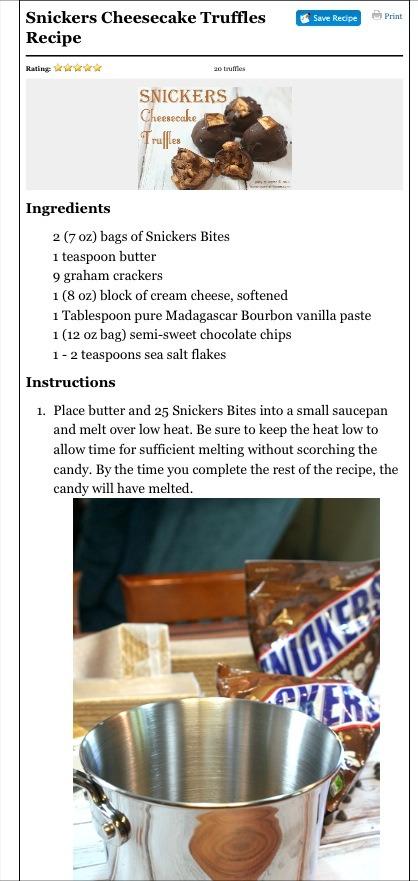Snickers Cheesecake Truffles
