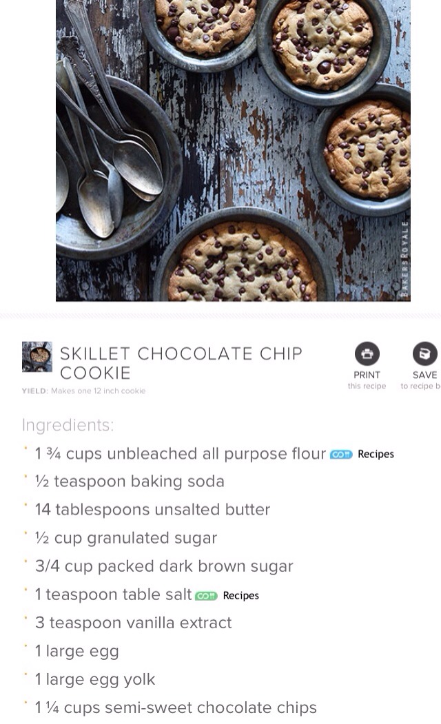 Skillet Cooked Chocolate Chip Cookies 🍪