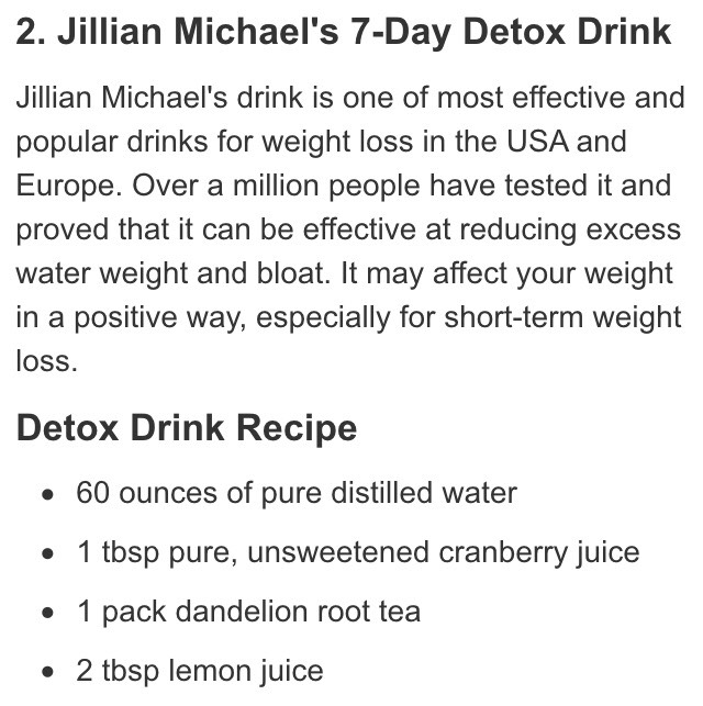 Julian Michaels Recipe For Losing 5 Pound In Seven Days 🍹