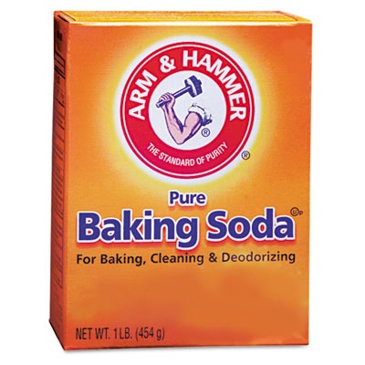 Apply baking soda to whiten teeth 