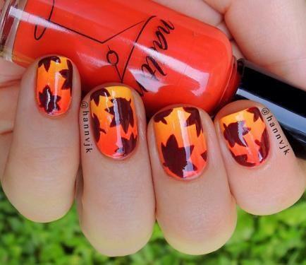 Super Easy Step By Step Fall Nail Tutorials#fallnails