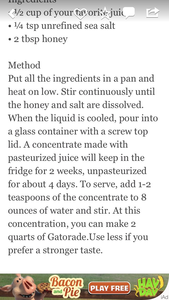 Homemade Gatorade